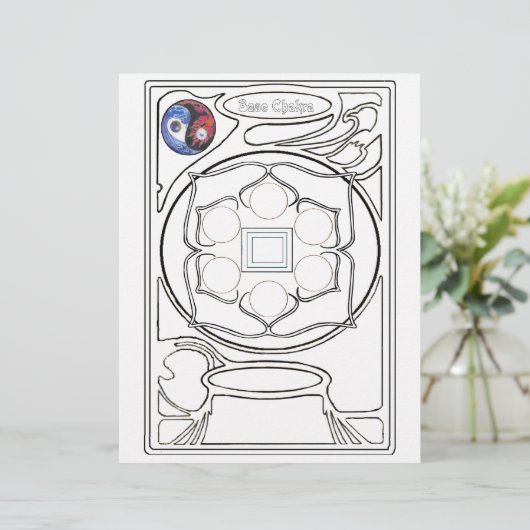 Basistekening Chakra Briefhoofd Ontwerp (Staand voorkant)