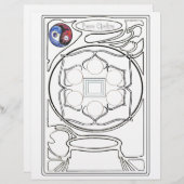 Basistekening Chakra Briefhoofd Ontwerp (Voorkant / Achterkant)