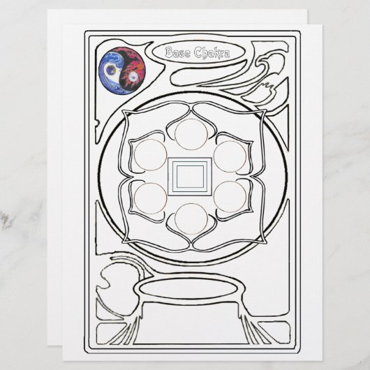 Basistekening Chakra Briefhoofd Ontwerp (Voorkant / Achterkant)