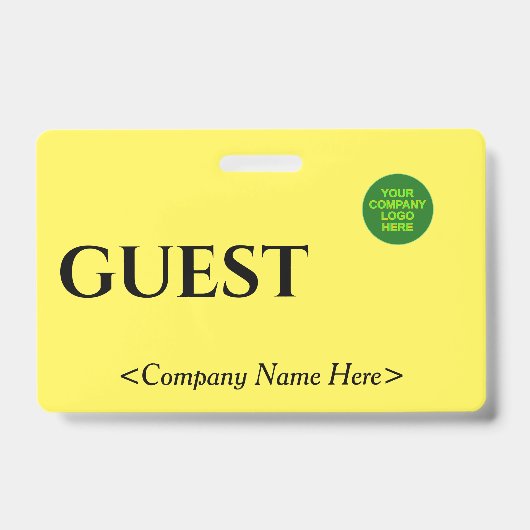 Basistoegangskaart voor "GUEST" Badge (Front)