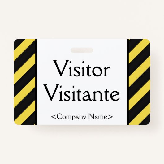 Basistoegangspasje voor "bezoeker" "Visitante" Badge (Voorkant)