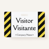 Basistoegangspasje voor "bezoeker" "Visitante" Badge (Achterkant)