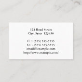 Basisversie en minimaal professioneel Visitekaartj Visitekaartje (Achterkant)