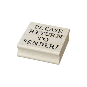 Basisversie: KEER TERUG NAAR VERZENDING! Rubber St Rubberstempel