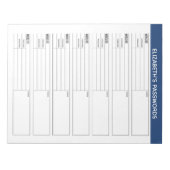 Basiswachtwoordtracker met gebruikersnaam en notit notitieblok (Voorkant)