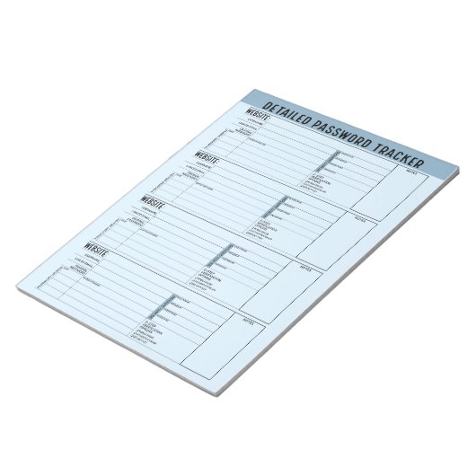 Basiswachtwoordtracker met gebruikersnaam notitieblok (Schuin)