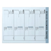 Basiswachtwoordtracker met gebruikersnaam notitieblok (Voorkant)