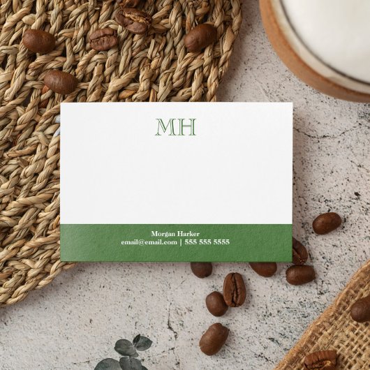 Basiswitte Moss Groene Initialen Post-it® Notes