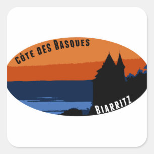 Baskenland Biarritz Vierkante Sticker