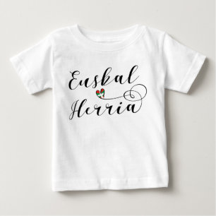 Baskenland Heart Tee Shirt Euskal Herria