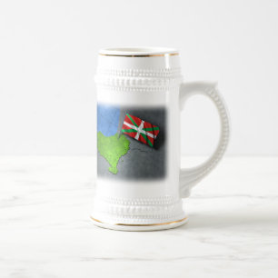 Baskenland met eigen vlag bierpul