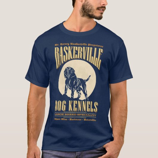 Baskerville Kennels Sherlock Holmes Design T-shirt (Voorkant)