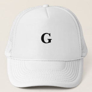 Baskerville lettertype Monogram G aangepaste symbo Trucker Pet