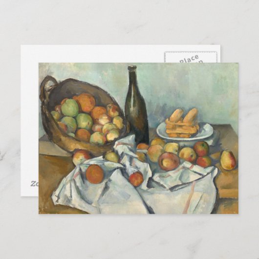 Basket appels Paul Cézanne Fine Art Briefkaart (Voorkant / Achterkant)