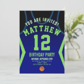 Basket-ball 12 Anniversaire Invitation (Debout devant)