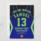Basket-ball 13 Anniversaire Invitation (Devant)