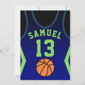 Basket-ball 13 Anniversaire Invitation (Dos)