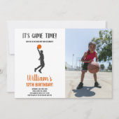 Basket-ball à la main Invitation d'anniversaire av (Devant)