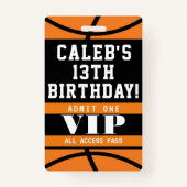 Basket-ball Anniversaire de la fête VIP Pass Badge (Devant)