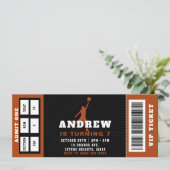 Basket-ball Anniversaire Fête Billet Invitation (Debout devant)