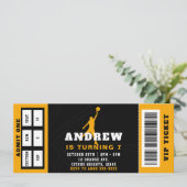 Basket-ball Anniversaire Fête Billet Invitation (Debout devant)