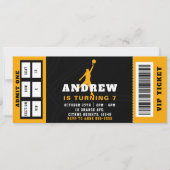 Basket-ball Anniversaire Fête Billet Invitation (Devant)