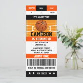 Basket-ball Anniversaire Fête Billet Invitation (Debout devant)