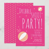 Basket-ball Anniversaire Invitation de fête person (Devant / Derrière)