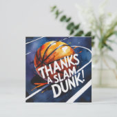 Basket-ball avec ballon Merci pour un dunk (Debout devant)