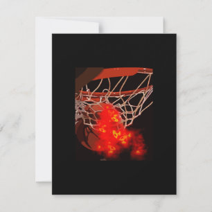 Basket-ball Ball & Net Invitations