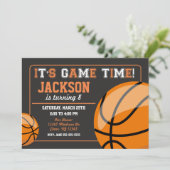 Basket-ball Birthday Invitation Chalkboard (Debout devant)