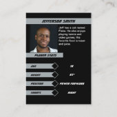 Basket-ball carte de commerce en argent vif noir (Dos)