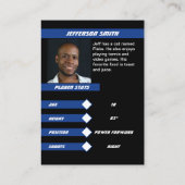 Basket-ball carte de commerce en bleu vif noir (Dos)