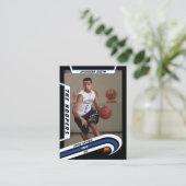 Basket-ball carte de commerce en bleu vif noir (Debout devant)