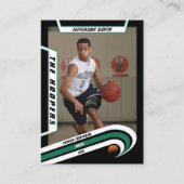 Basket-ball carte de commerce en vert vif noir (Devant)
