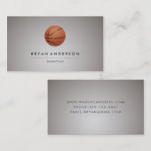 Basket-ball - carte de visite personnel (Devant / Derrière)