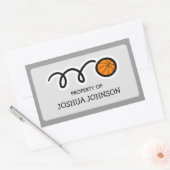 Basket-ball ce livre appartient aux autocollants é (Enveloppe)