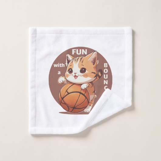 basket-ball chat (Gant de toilette)