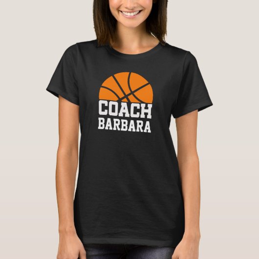 Basket Ball Coach Name Cool T-shirt (Voorkant)