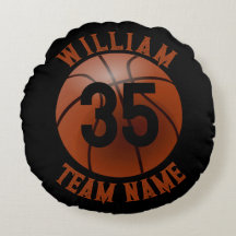 Basket-ball coussin rond personnalisé