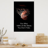 Basket-ball dans l'ombre Poster Imprimer (Cuisine)