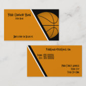 Basket-ball de cartes de visite (Devant / Derrière)