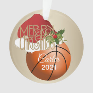 Basket-ball de Santa Hat Nom DO-IT-YOURSELF