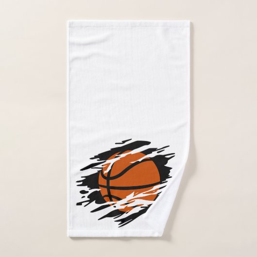 Basket-ball déchiqueté illustration (Serviette à main)