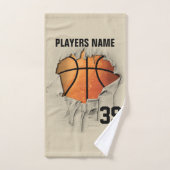 Basket-ball déchiré (Serviette à main)