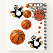 Basket-ball en pingouin Carnet spiral (Dos)