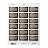 Basket-ball en Sepia Étiquette de adresse (Feuille entière)