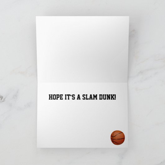 Basket-ball et conception de cour Carte d'annivers (Intérieur)