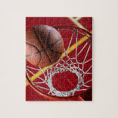 Basket-ball et puzzle photo Net (Vertical)