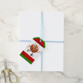 Basket-ball - étiquette cadeau de Noël (Avec de laficelle)